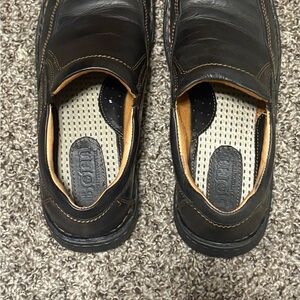 Born Men's Dark Brown Leather Loafers